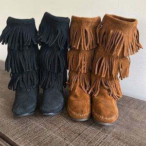 Minnetonka 3-Layer Fring Boot. Worn once or twice. Great condition